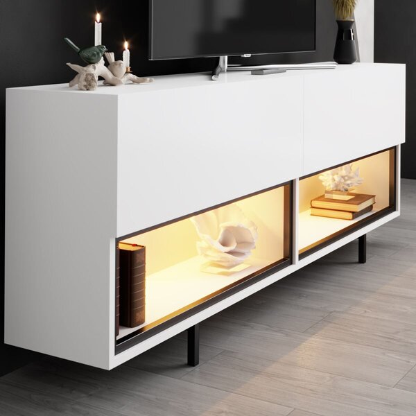 Hanah Home TV állvány Fehér Ekol Down - Fehér