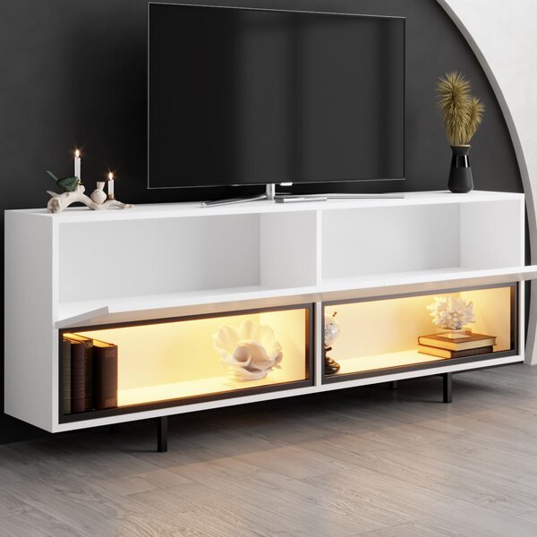 Hanah Home TV állvány Fehér Ekol Down - Fehér