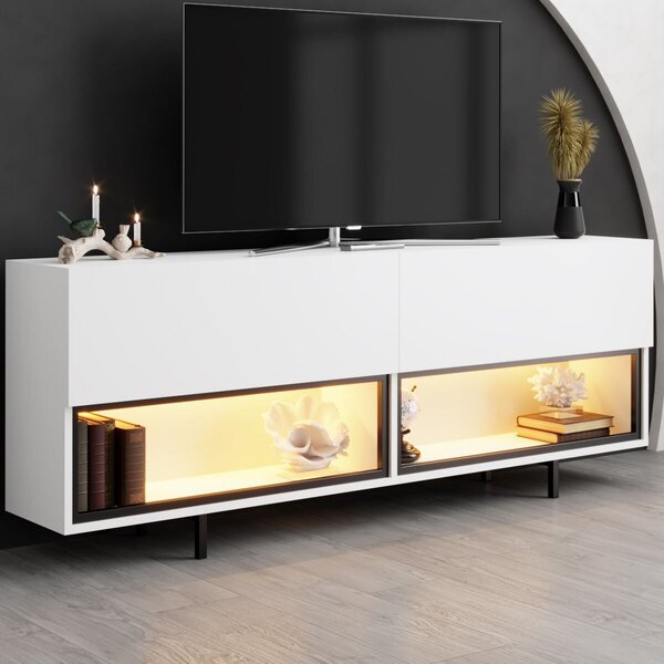 Hanah Home TV állvány Fehér Ekol Down - Fehér