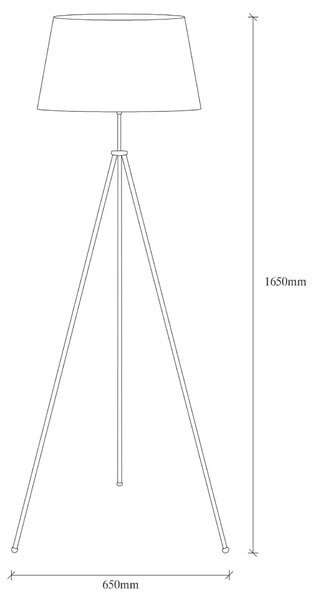 Opviq Vintage Állólámpa Világosbarna Tripod - 4062
