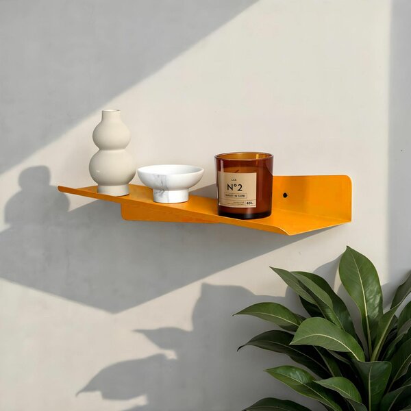 Hanah Home Decorative Metal Wall Shelf Orange Vlnt123R1028