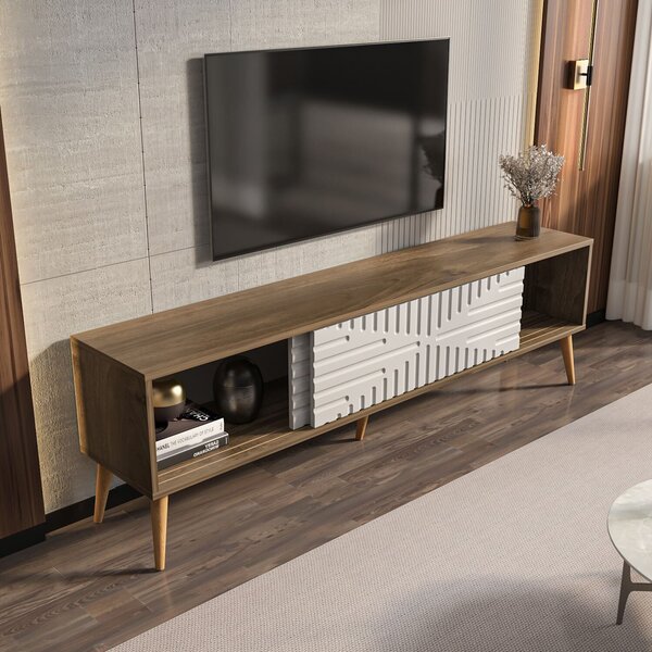 Hanah Home Riso TV állvány - dió, fehér