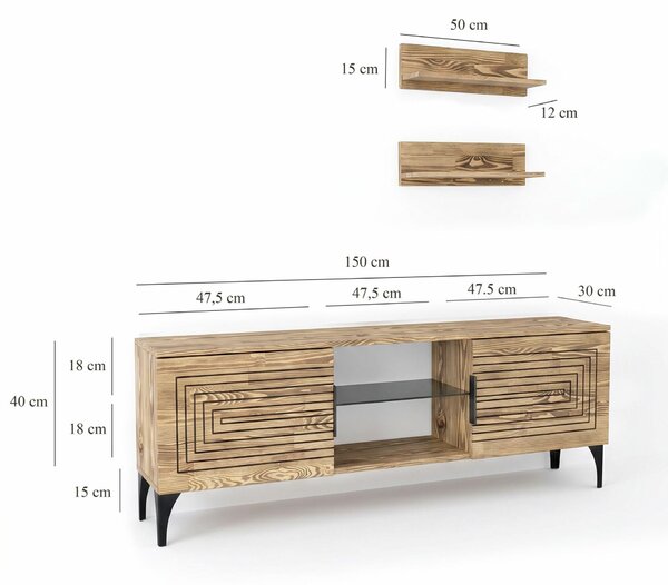 Hanah Home TV Unit Oak Joanne - Oak