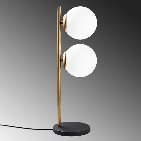 Opviq Asztali lámpa GoldWhiteBlack Dual 13761 - Fekete