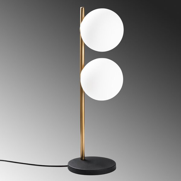 Opviq Asztali lámpa GoldWhiteBlack Dual 13761 - Fekete
