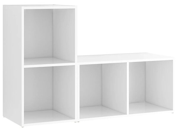 2 db fehér szerelt fa TV-szekrény 72 x 35 x 36,5 cm