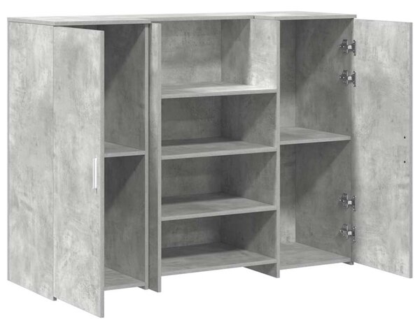 Recepciós pult betonszürke 135x50x103,5 cm szerelt fa