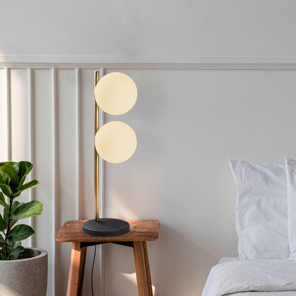 Opviq Asztali lámpa GoldWhiteBlack Dual 13761 - Fekete