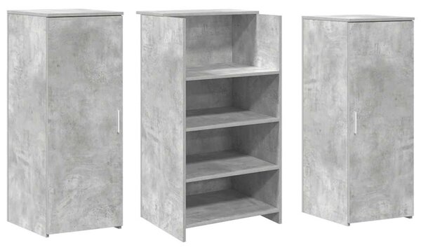 Recepciós pult betonszürke 135x50x103,5 cm szerelt fa