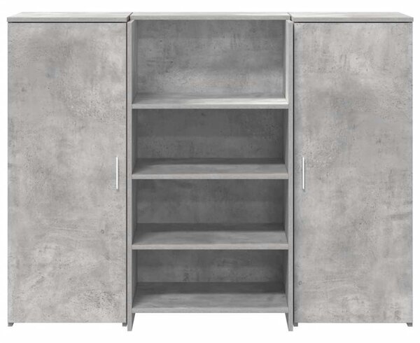 Recepciós pult betonszürke 135x50x103,5 cm szerelt fa