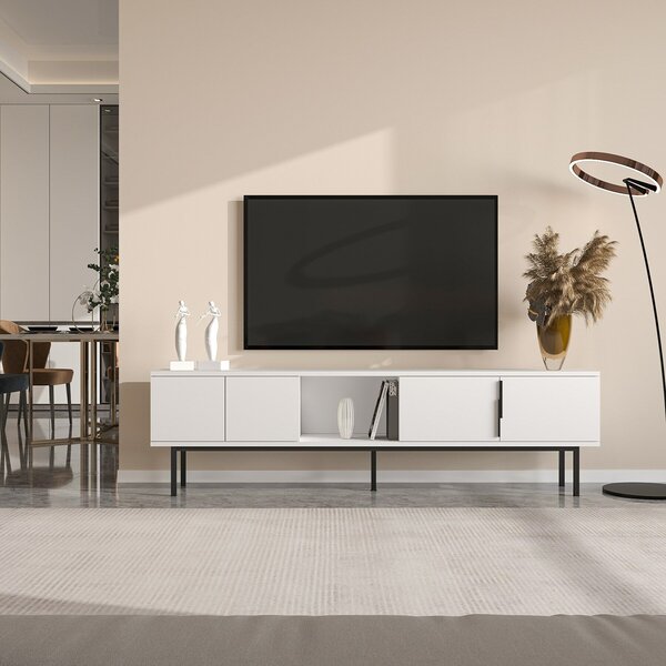 Hanah Home TV Stand White Ramsey - White