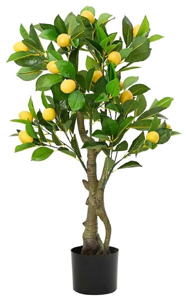 Zöld mesterséges citromfa 234 levéllel 90 cm