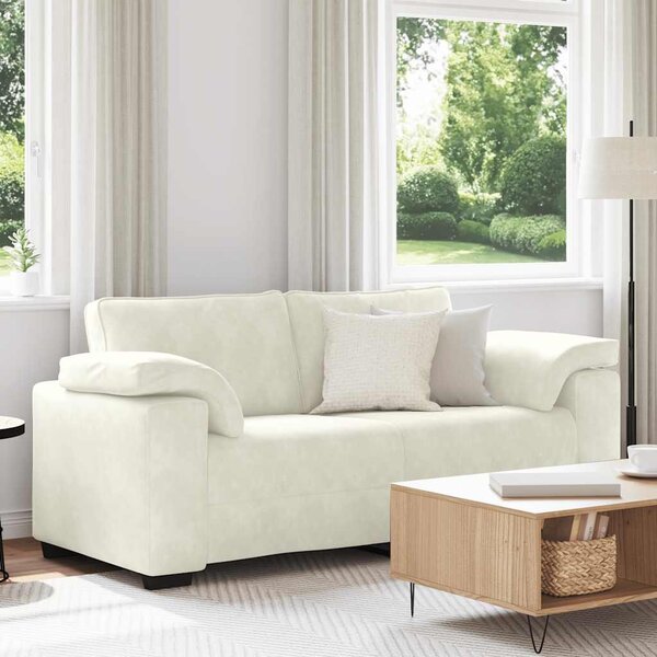 Krém bársony loveseat kanapé 180x77x82 cm