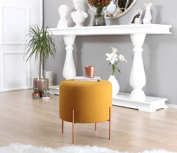 Atelier Del Sofa Puff Mustársárga Réz 49 - Mustársárga