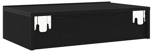 Fekete tölgyfa TV-szekrény LED lámpákkal 60 x 35 x 15,5 cm