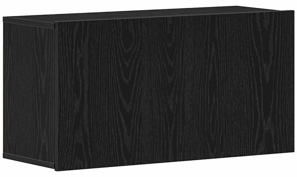 Fekete tölgyfa TV-szekrény 80 x 30 x 41 cm