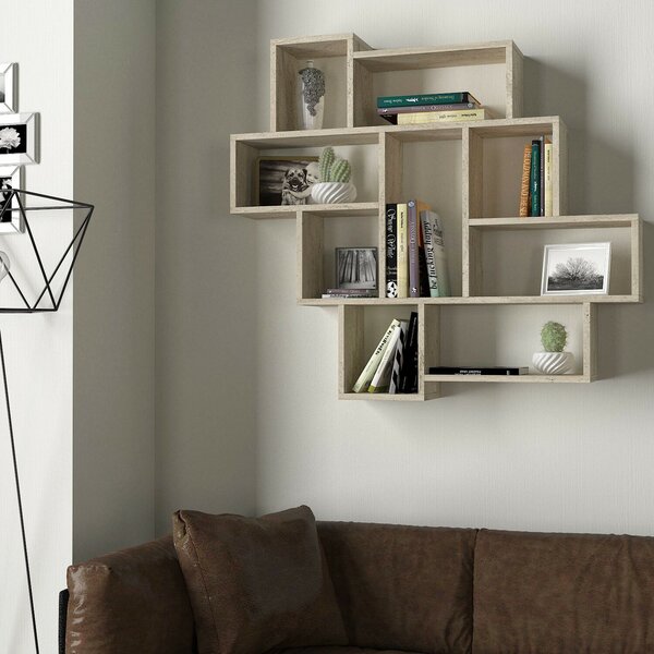 Hanah Home Wall Shelf Travertine Parola