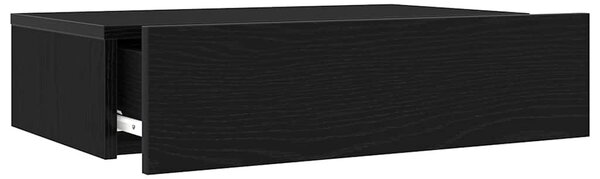 Fekete tölgyfa TV-szekrény LED lámpákkal 60 x 35 x 15,5 cm