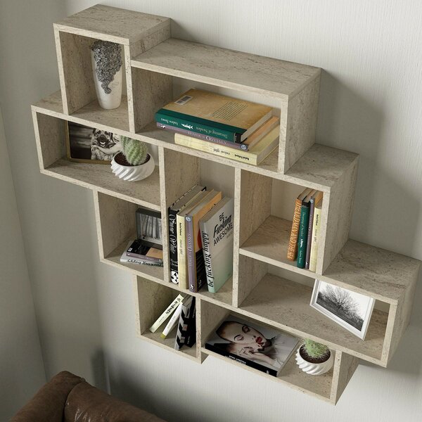 Hanah Home Wall Shelf Travertine Parola