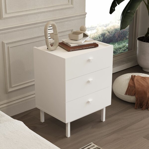Hanah Home Nightstand White Luke - LK2-W