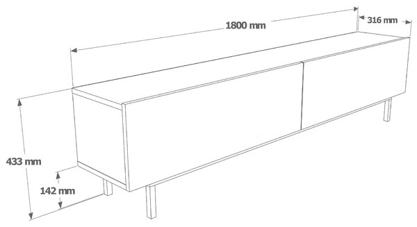 Hanah Home TV állvány Tölgy Future - FR8X-S
