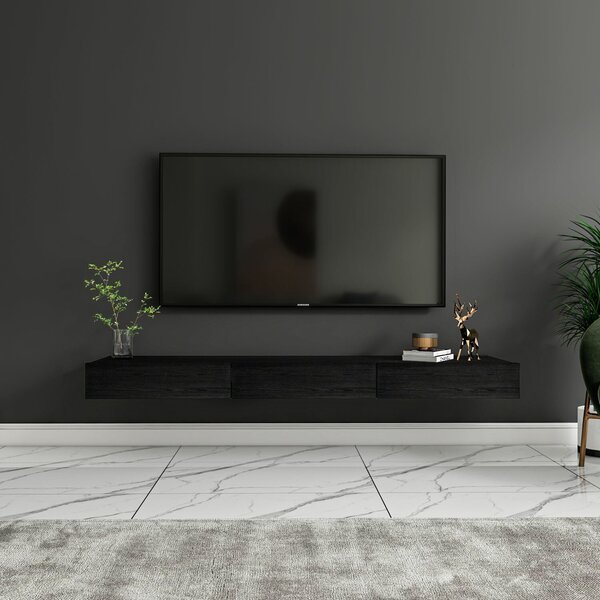 Hanah Home TV állvány fa fekete Avalon - fa fekete