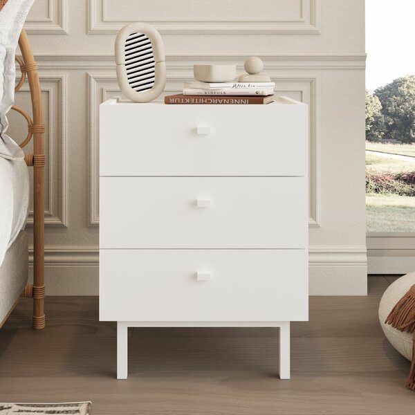 Hanah Home Nightstand White Luke - LK2-W
