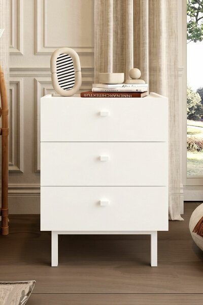Hanah Home Nightstand White Luke - LK2-W