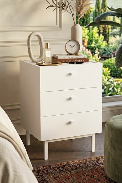 Hanah Home Nightstand White Luke - LK2-W