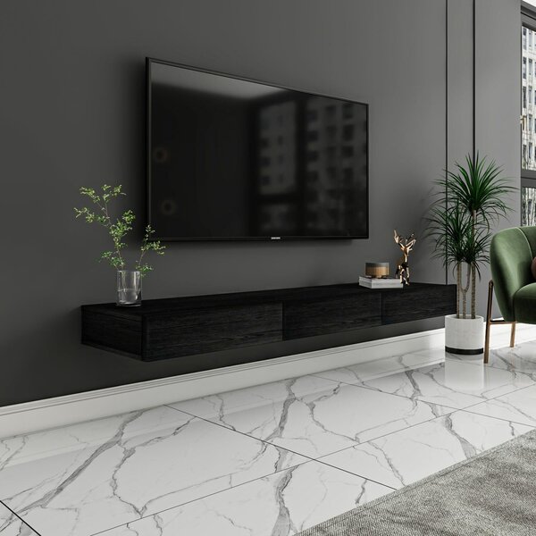 Hanah Home TV állvány fa fekete Avalon - fa fekete