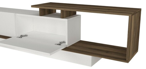 Hanah Home TV Unit White Walnut Asos - White, Walnut