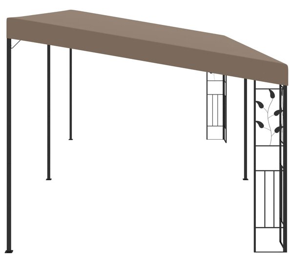 Tópszínű falra szerelhető pavilon 6 x 3 x 2,5 m