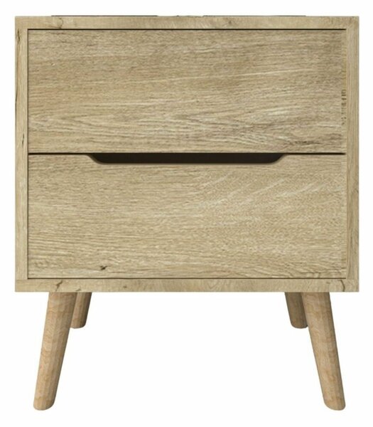 Hanah Home Nightstand Sapphire Oak Flora - Sapphire Oak