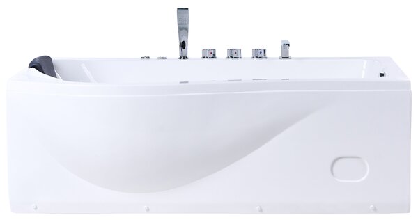 Sarok hidromasszázs kád LED világítással POZUELOS 170 x 90 cm Fehér