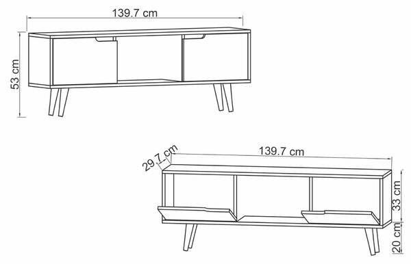 Hanah Home TV állvány White Siena - Fehér