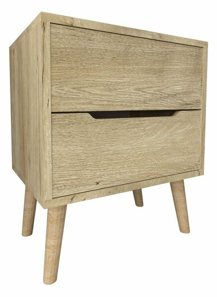 Hanah Home Nightstand Sapphire Oak Flora - Sapphire Oak