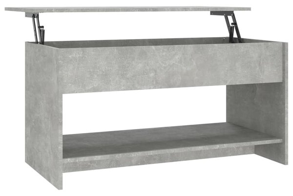 Betonszürke szerelt fa dohányzóasztal 102x50x52,5 cm