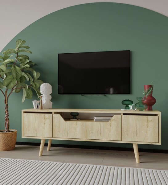 Hanah Home TV Stand Sapphire Oak Roma 150 - Sapphire Oak