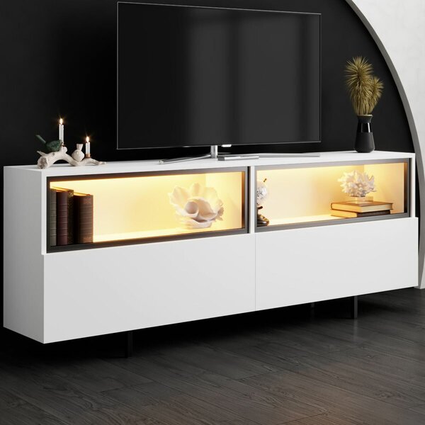Hanah Home TV Stand White Ekol Up - White