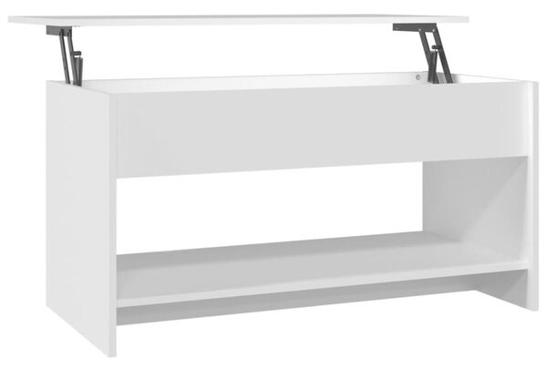 Fehér szerelt fa dohányzóasztal 102x50x52,5 cm