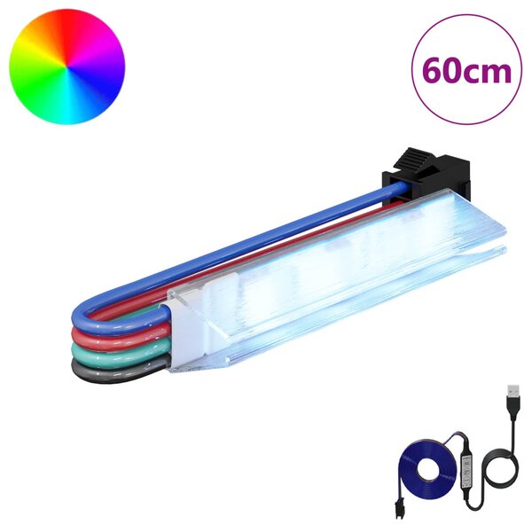 LED szalag 12 db Fekete és Fehér Réz és műanyag