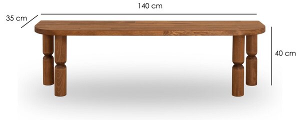 Hanah Home TV állvány Chesnut Ida - Gesztenye