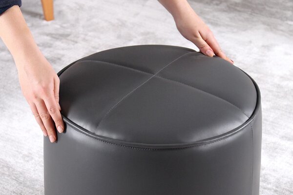 Atelier Del Sofa Puff Fekete Nocbel - Fekete