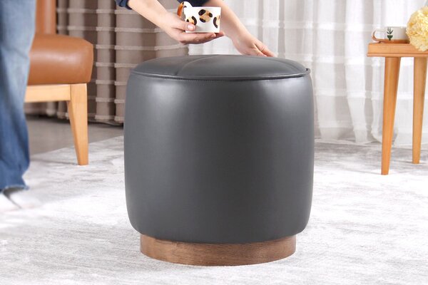Atelier Del Sofa Puff Fekete Nocbel - Fekete