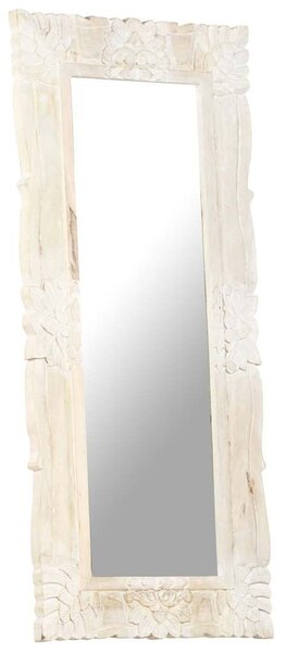 Fehér tömör mangófa tükör 110 x 50 cm