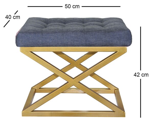 Atelier Del Sofa Puff Arany Kék Capraz - Arany