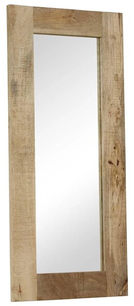 Tömör mangófa keretű tükör 50 x 110 cm