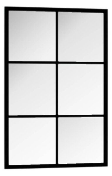 Fekete fém fali tükör 60 x 40 cm