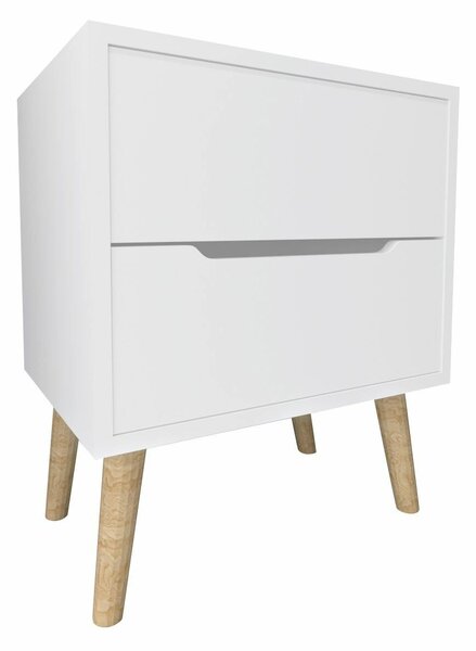 Hanah Home Nightstand White Flora - White