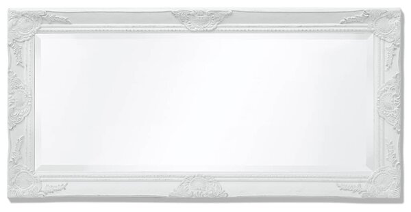 Fehér barokk stílusú fali tükör 100 x 50 cm